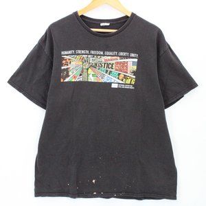 National Center For Civil & Humans Rights Shirt Mens Gray Short Sleeve Size XL